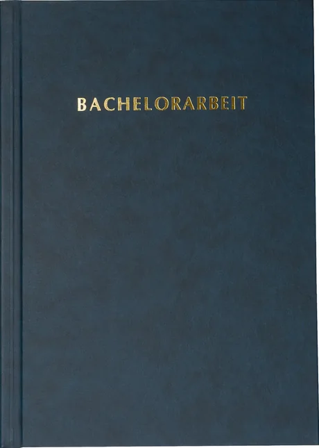 Hardcover mit Goldprägung: Bachelorarbeit